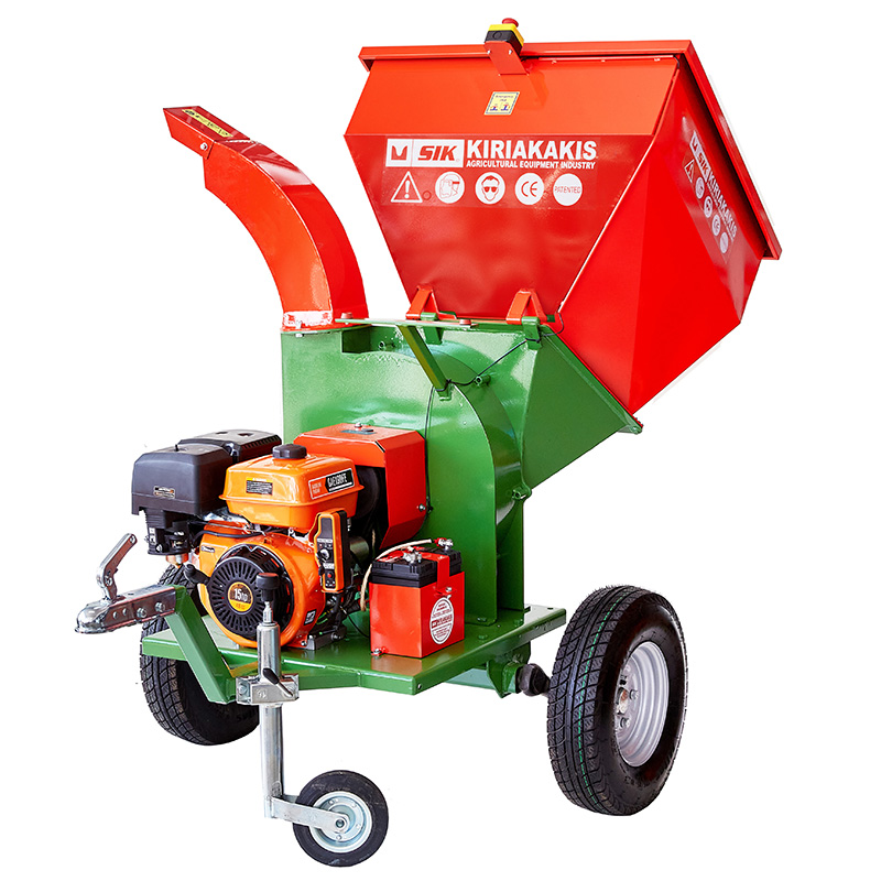 Cippatrice Manuale Power CHIPPER 1G - 16HP KYRIAKAKIS CHIP Con Perno Su Ruote